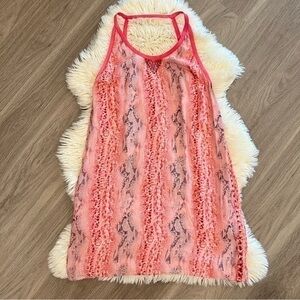 VDP Club Snakeskin Pink Studded Dress